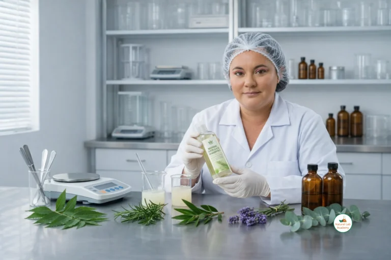 Elaboración de shampoo natural antipiojos con ingredientes botánicos en laboratorio de cosmética natural