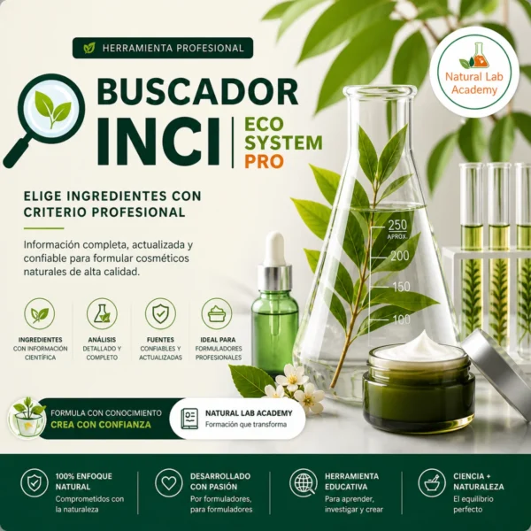 Buscador INCI Eco System Lab PRO de Natural Lab Academy para elegir ingredientes de cosmética natural con criterio profesional