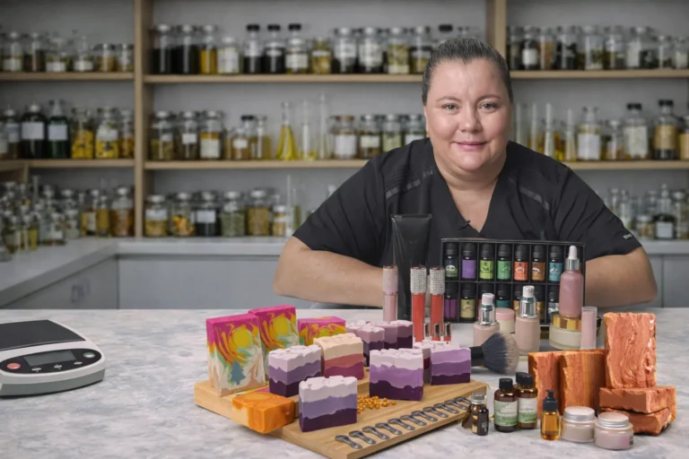 Instructora de cursos de cosmética natural con jabones artesanales, maquillaje natural y productos formulados en laboratorio